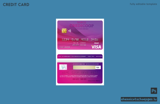 Beispielvorschau der Credicoop Visa-Karte der argentinischen Bank